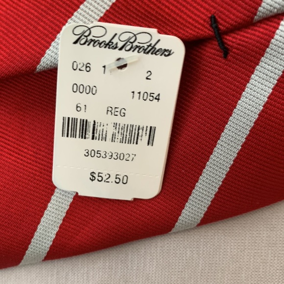NWT Brooks Brothers Tie made in USA - Picture 4 of 5